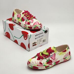 Superga x Butrich RARE Strawberry Print Sneakers Size 7.5